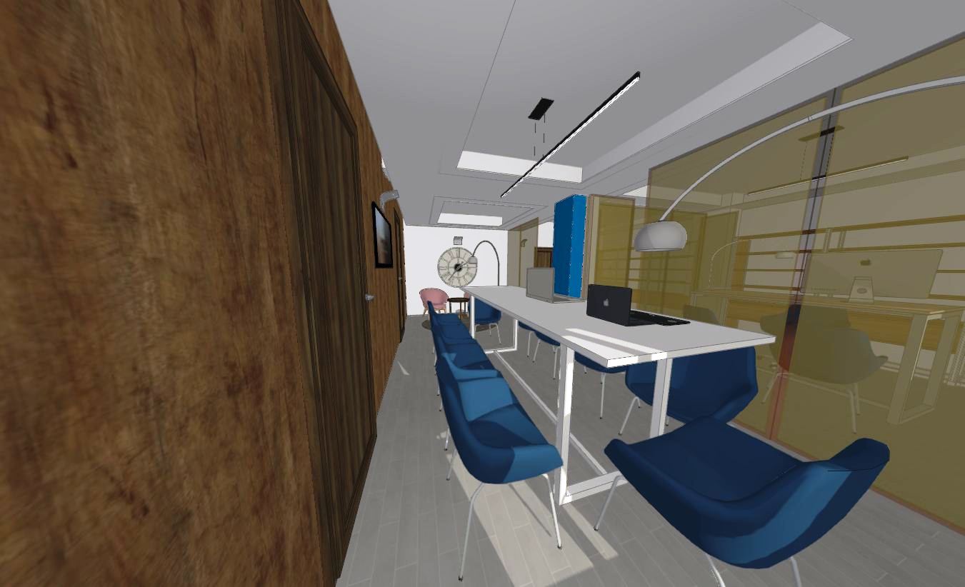 Corridoio e uffici privati B2B Center Bari