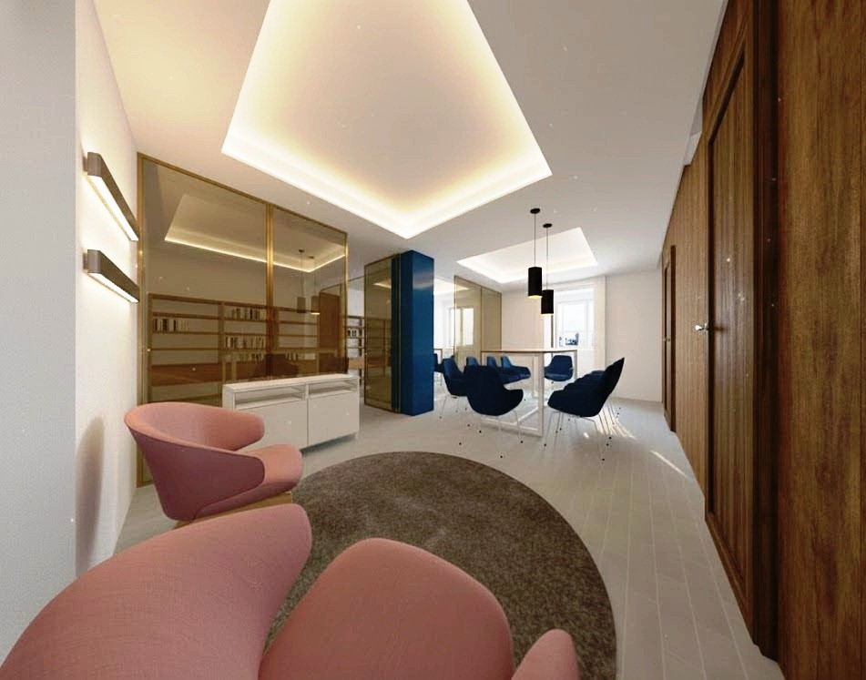 Area lounge e sala riunioni B2B Center Bari